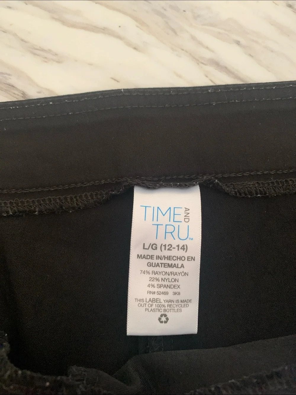 Time and Tru Black Pull-On Stretch Bermuda Shorts
